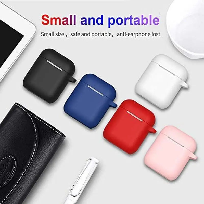 Colorful Premium Silicone AirPods Cases Wireless Charging Compatible Displayed