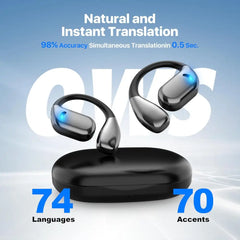 Wireless translation earbuds with charging case for Real Time 144 Language Translator Earbuds