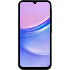 Black-framed smartphone with curved screen, Samsung Galaxy A15, 128GB FHD+ AMOLED Display