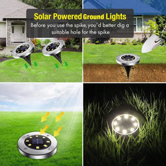 Rirool Solar Ground Lights 8 Pack for stylish outdoor lighting solutions