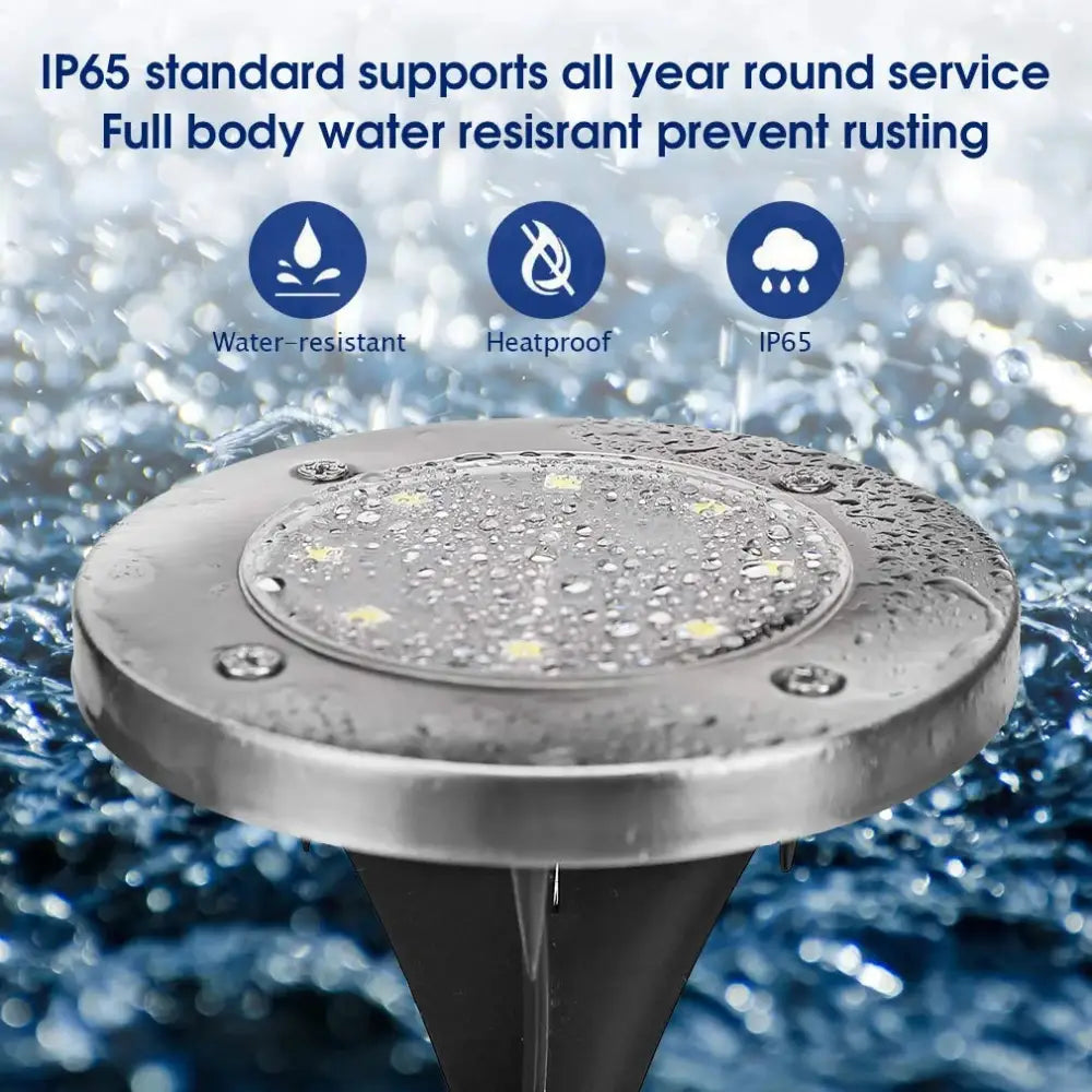 Water-resistant heatproof IP65-rated Rirool Solar Ground Lights for outdoor lighting
