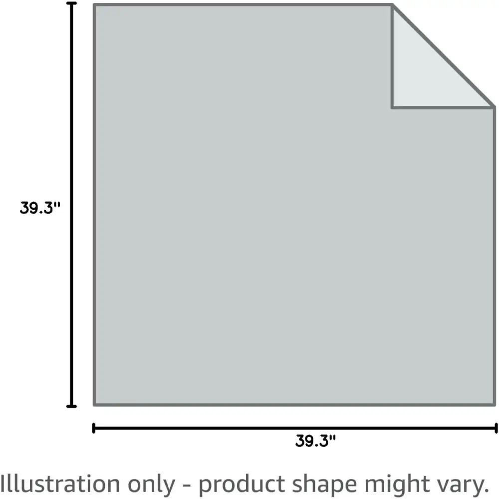 Square gray fiberglass fire blanket with folded corner from TONYKO