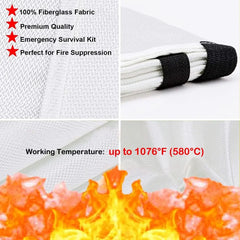 Fire-resistant fiberglass fabric in TONYKO Advanced Fiberglass Fire Blanket Heat Shield