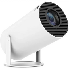 White cylindrical projector with lens for Rotatable Smart Mini Projector