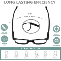 Black framed glasses from YOGO VISION Kids Blue Light Glasses for eye protection